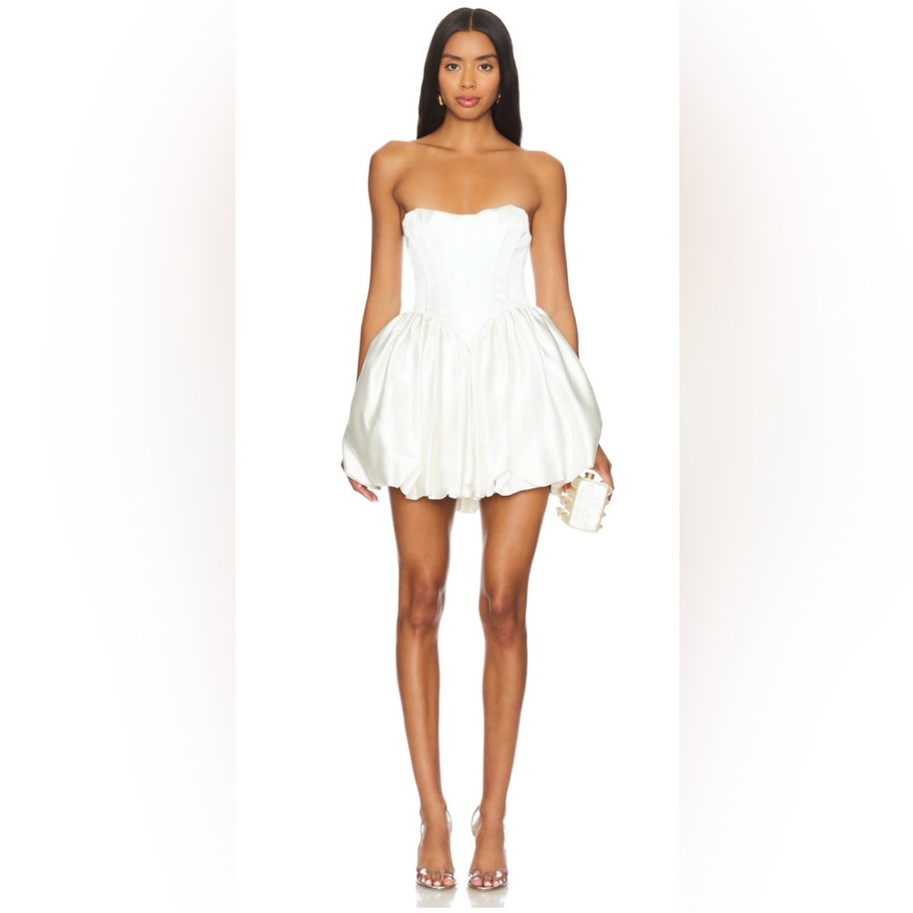 Lovers + Friends Strapless White Mini Dress